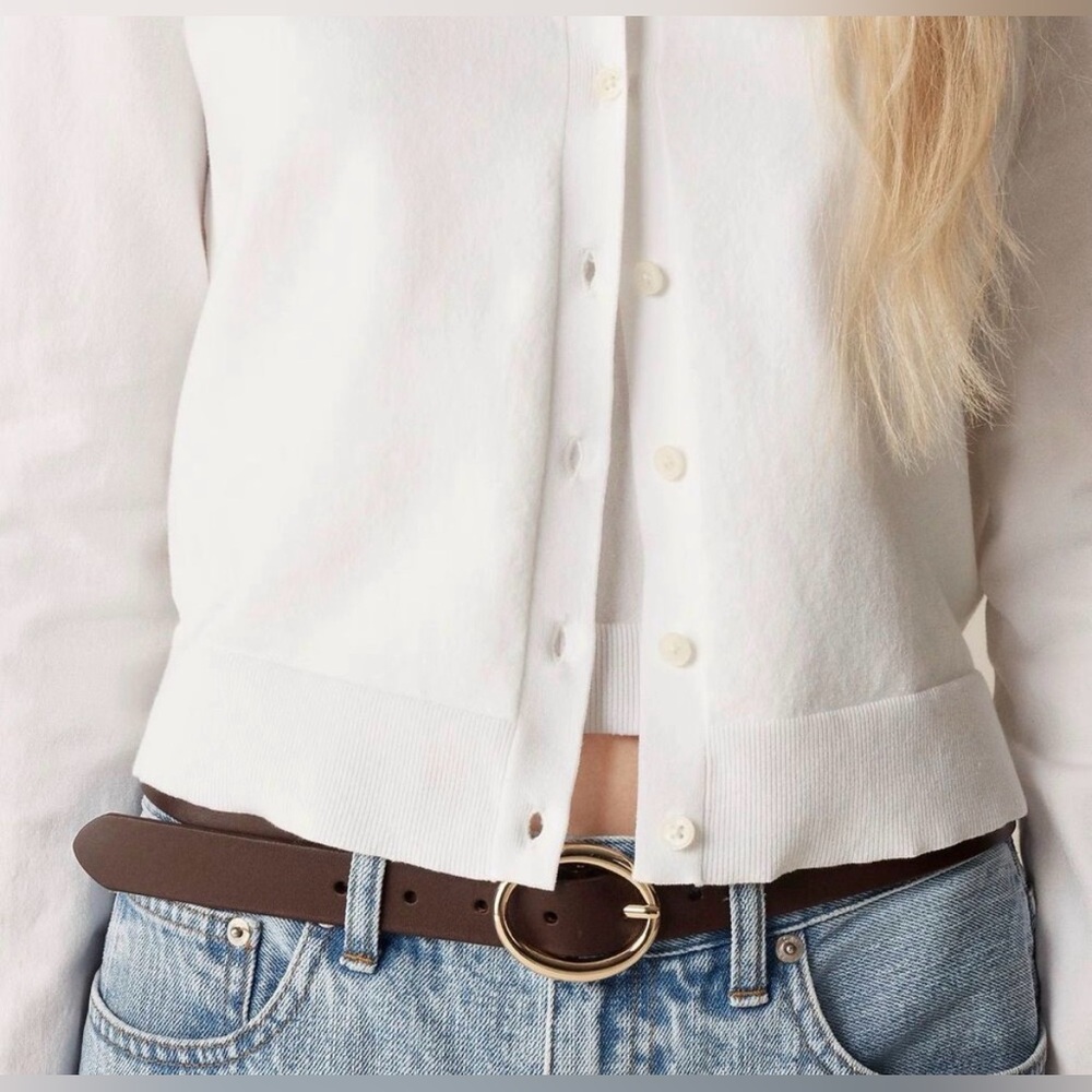 J Crew Jackie Cardigan Sweater XS White NWT Button Front CJ755 J.Crew - Picture 2 of 10